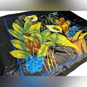 Floral and Bird Print Scarf/Wrap/Sarong approx. 36” x 44”